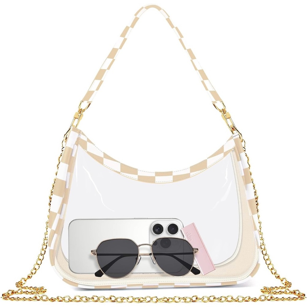 Clear and Checkered Handbag
